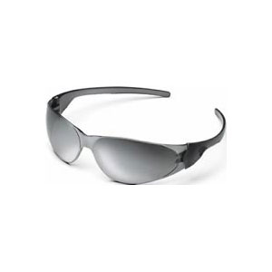 United Brand UB Series Safety Glasses Black Frame/Silver Mirror Lens