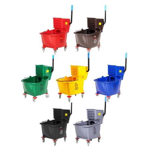 Color Coded Mop Buckets With Wringers 35 qt.