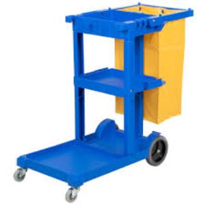 Janitor Cart, Blue - Major Supply Corp