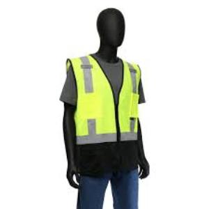 Orange Medium West Chester 47301 Class 3 High Visibility Economy Short-Sleeved Mesh Safety Vest 